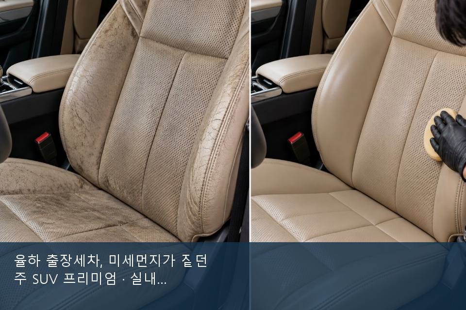 율하 출장세차, 미세먼지가 짙던 주 SUV 프리미엄 · 실내 냄새를 연 기록